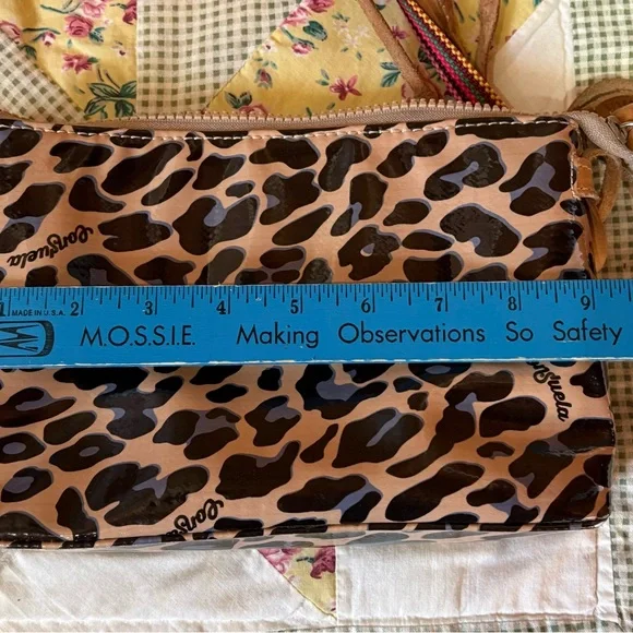 Consuela Leopard Crossbody Bag with Pink and Tan Strap - Picture 15 of 16
